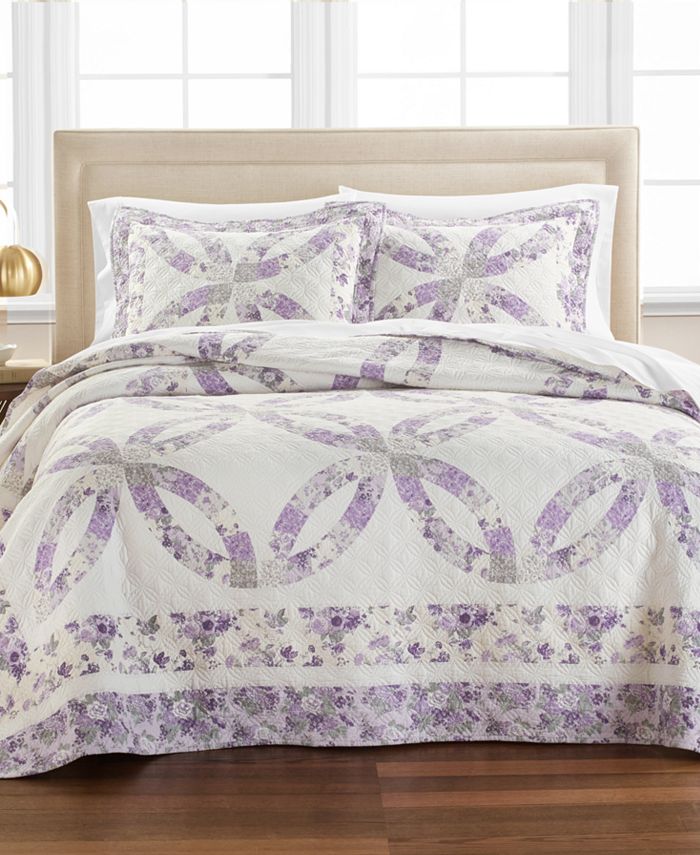 Martha Stewart Collection Lilac Garden Bedspread, Twin, Created For