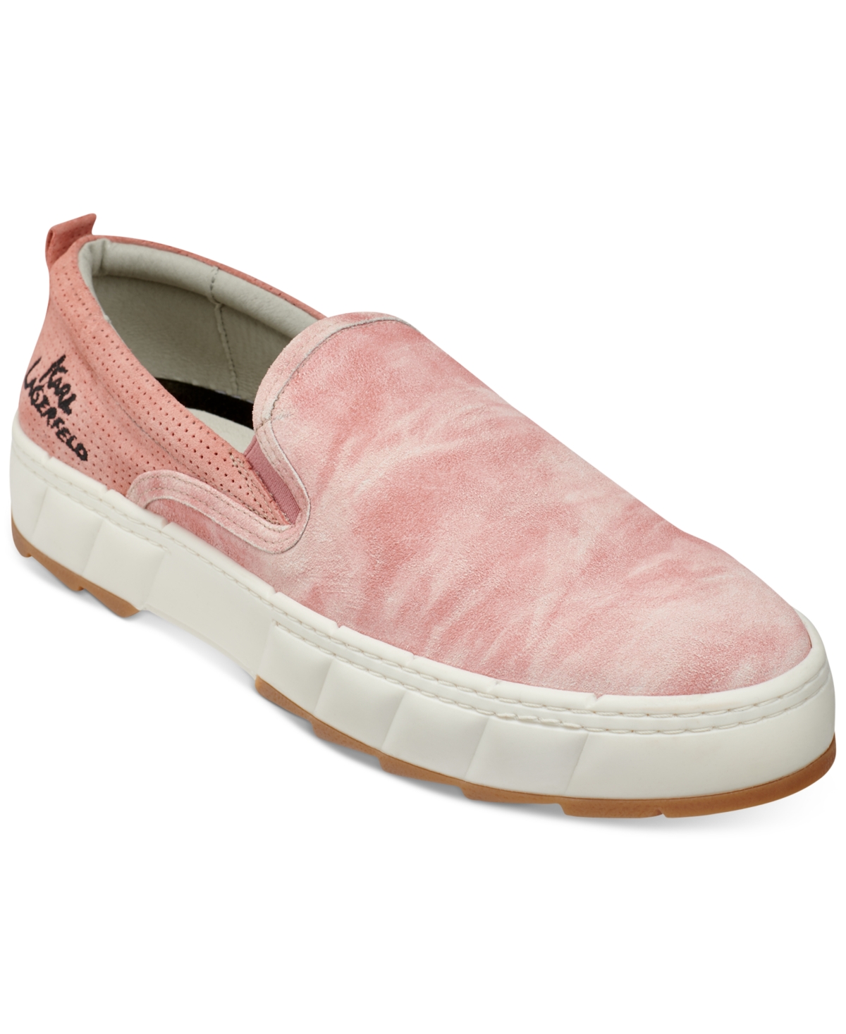 KARL LAGERFELD PARIS MENS TIE-DYE SUEDE LOGO LOAFE RED 8.5 Amazon.com | KARL LAGERFELD Paris Men main image 4