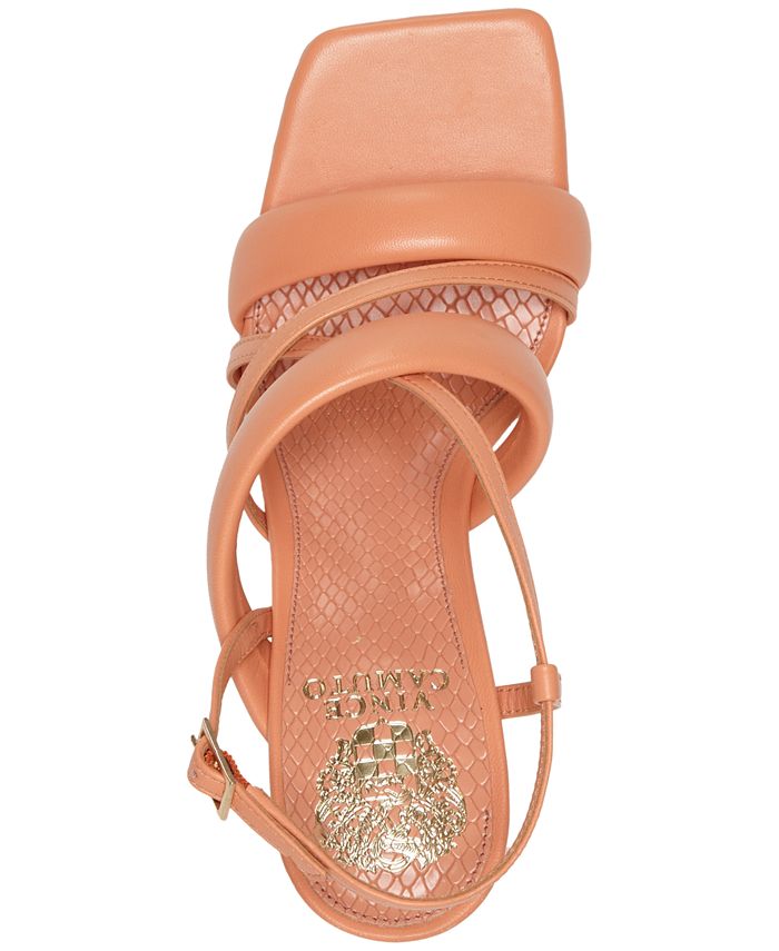 Vince Camuto Women's Bettamee Heeled Dress Sandal - Strappy Square Toe With Adjustable Slingback