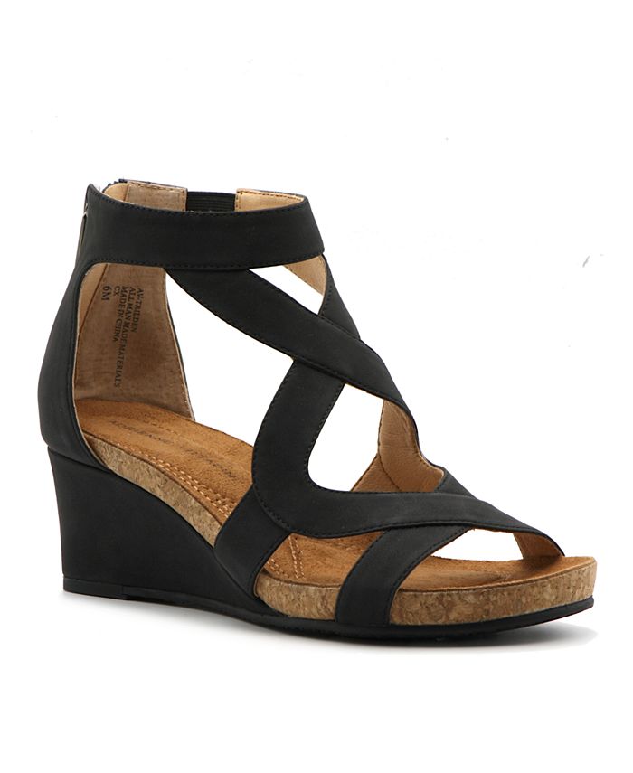 Adrienne Vittadini Women's Trilden Strappy Wedge Sandals - Macy's