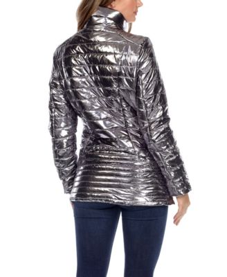 Women's Metallic Puffer Coat