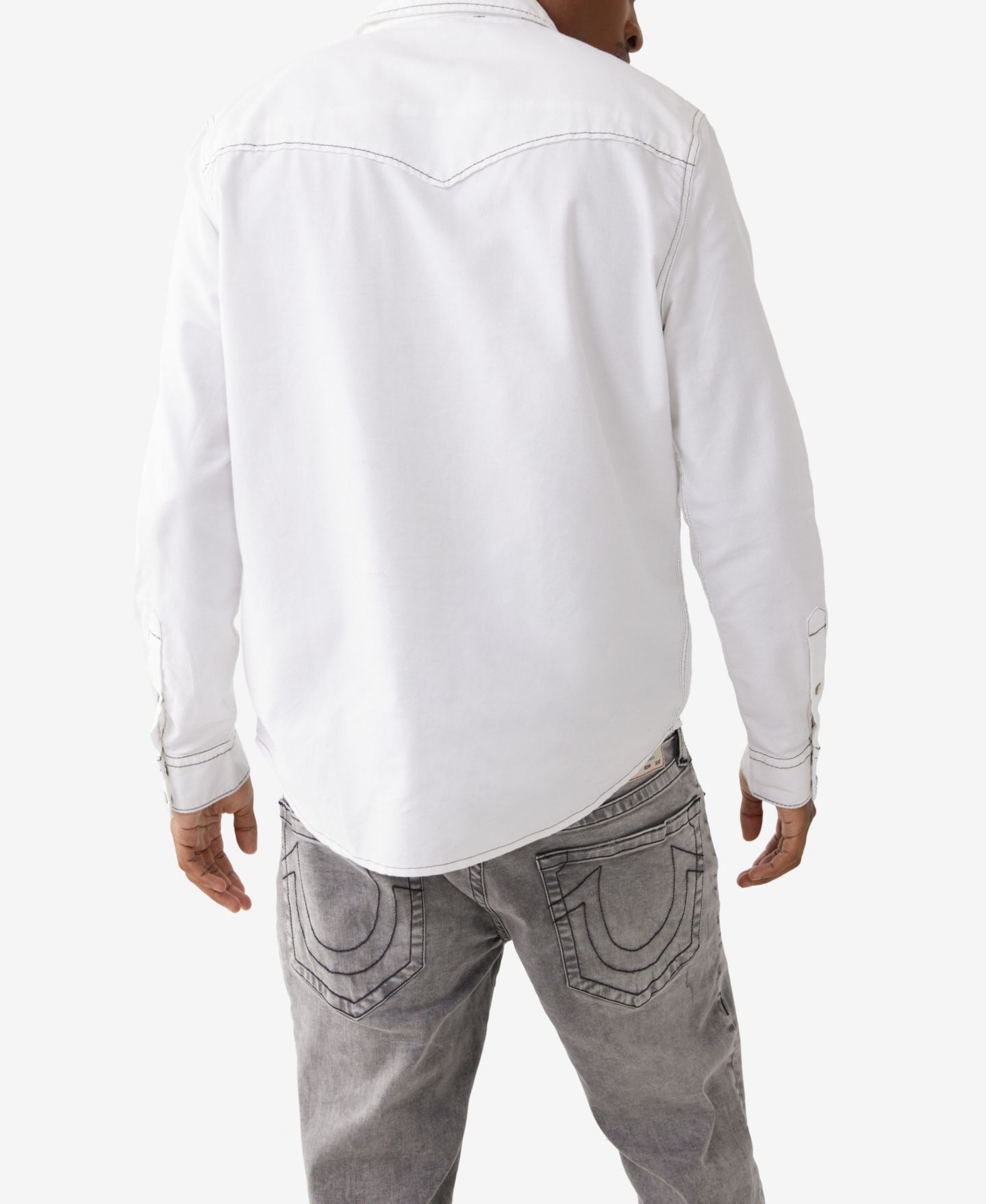 Мужская рубашка True Religion Big T Western, цвет: Угольно-чёрный — фото 3