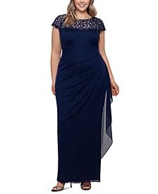 Plus Size Ruched Gown