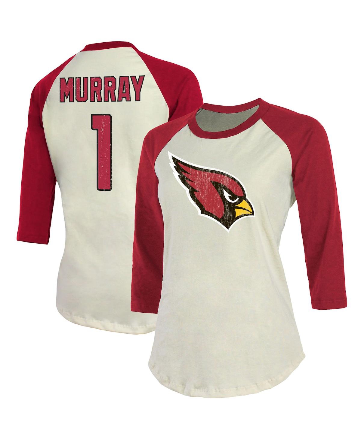 Fanatics Women's Kyler Murray Cream, Cardinal Arizona Cardinals Player Raglan Name Number 3/4 Sleeve T-shirt In Cream,cardinal