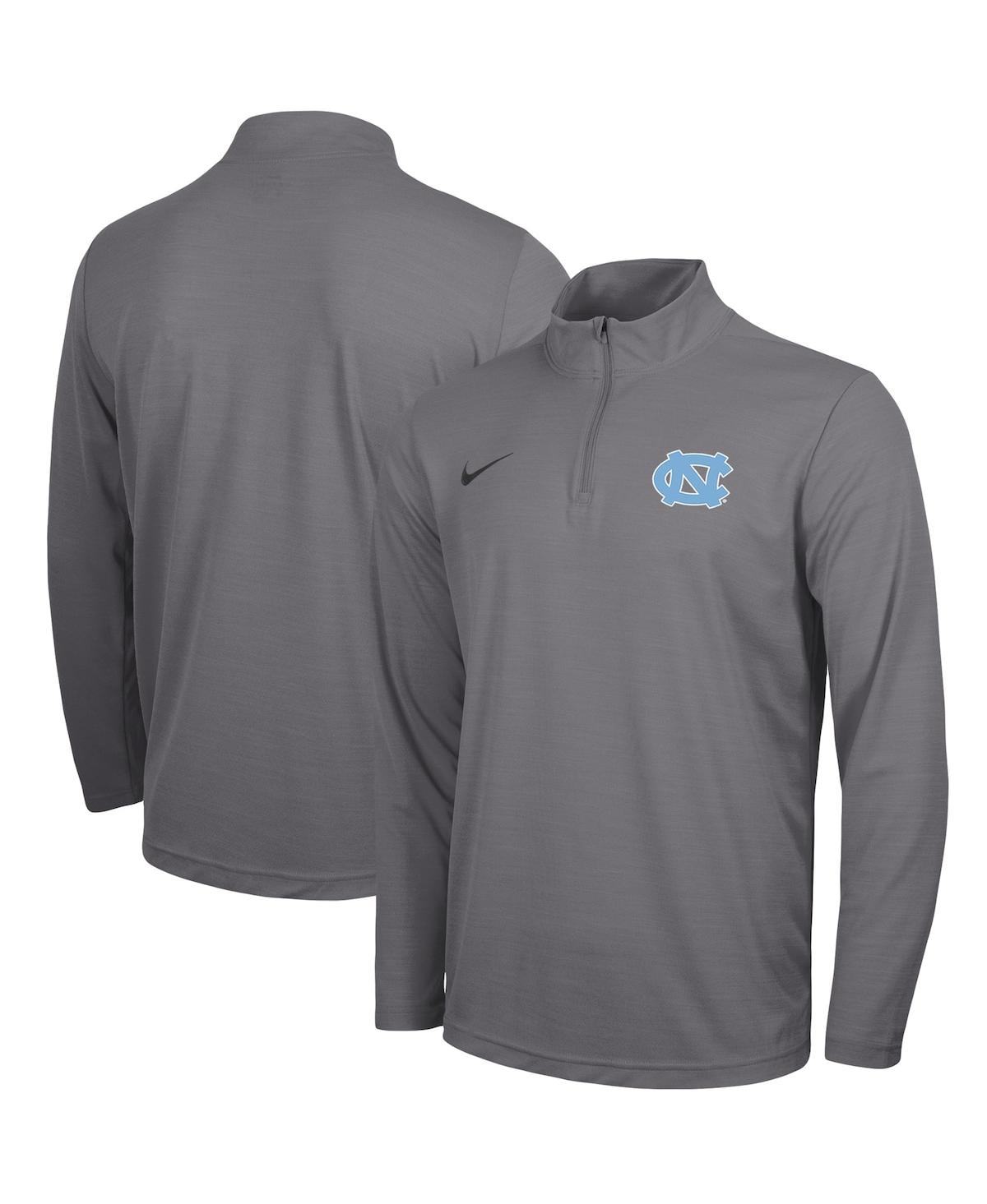 Men's Nike Gray North Carolina Tar Heels Big and Tall Primary Logo Intensity Performance Quarter-Zip Jacket