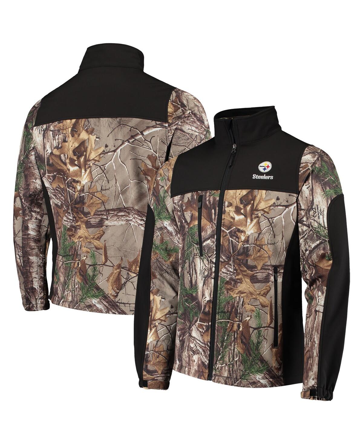 Men's Dunbrookeand Black Pittsburgh Steelers Circle Hunter Softshell Full-Zip Jacket - Realtree Camo, Black