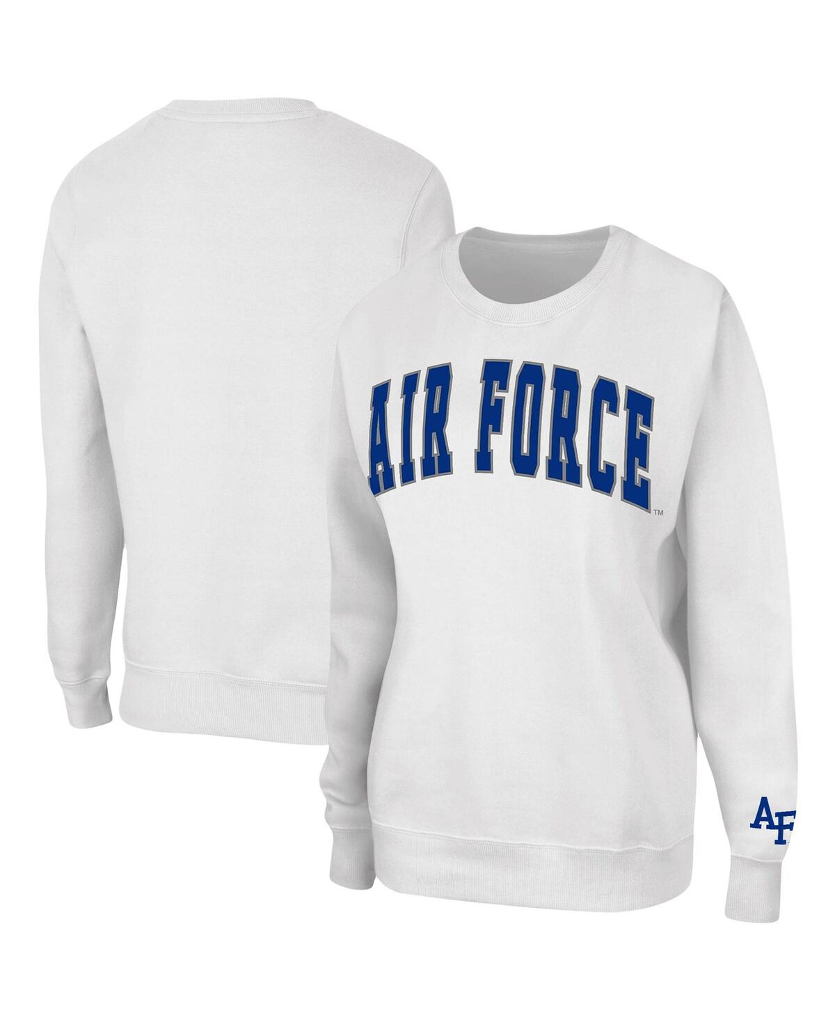 Women's ColosseumAir Force Falcons Campanile Pullover Sweatshirt - White