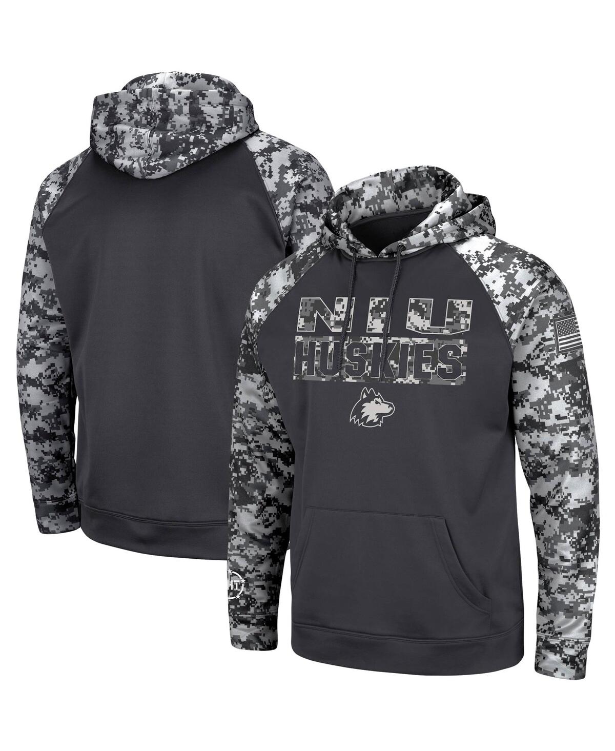 Men's ColosseumNorthern Illinois Huskies Oht Military-Inspired Appreciation Digital Camo Pullover Hoodie - Charcoal