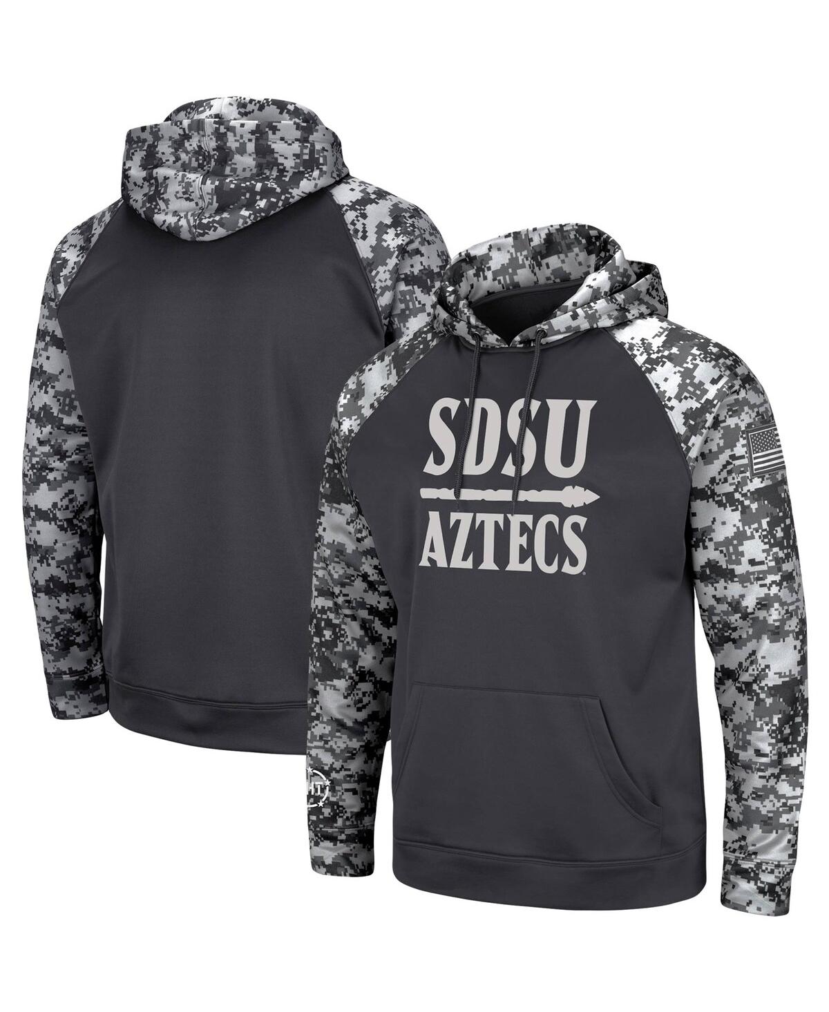 Colosseum Men's  Charcoal San Diego State Aztecs Oht Military-inspired Appreciation Digital Camo Pull In Charcoal