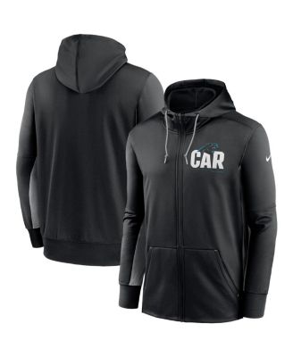 Men's Black and Gray Carolina Panthers Mascot Performance Full-Zip Hoodie
