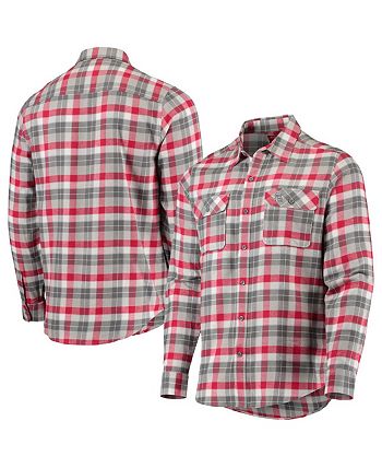 Lids St. Louis Cardinals Antigua Ease Flannel Button-Up Long Sleeve Shirt -  Red/White