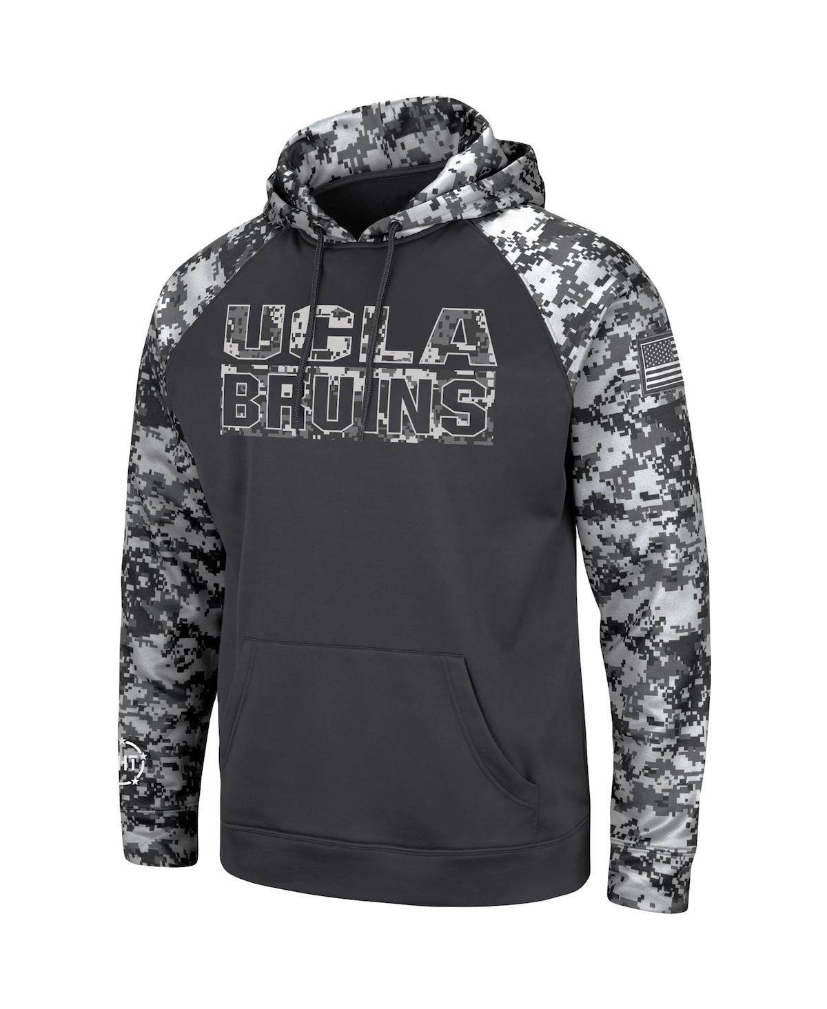 Colosseum Charcoal Ucla Bruins Oht Military Appreciation Digital Camo Pullover Hoodie In Charcoal