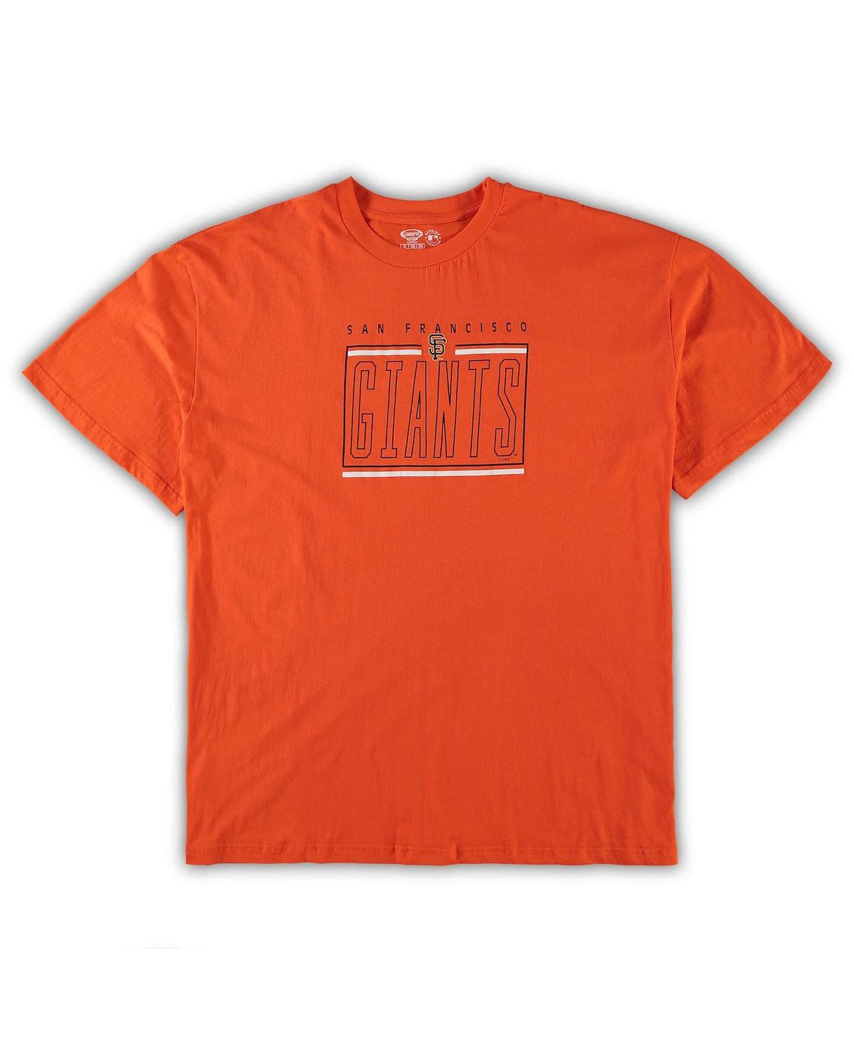 Concepts Sport Men's  Orange And Black San Francisco Giants Big And Tall T-shirt And Shorts Sleep Set In Orange,black