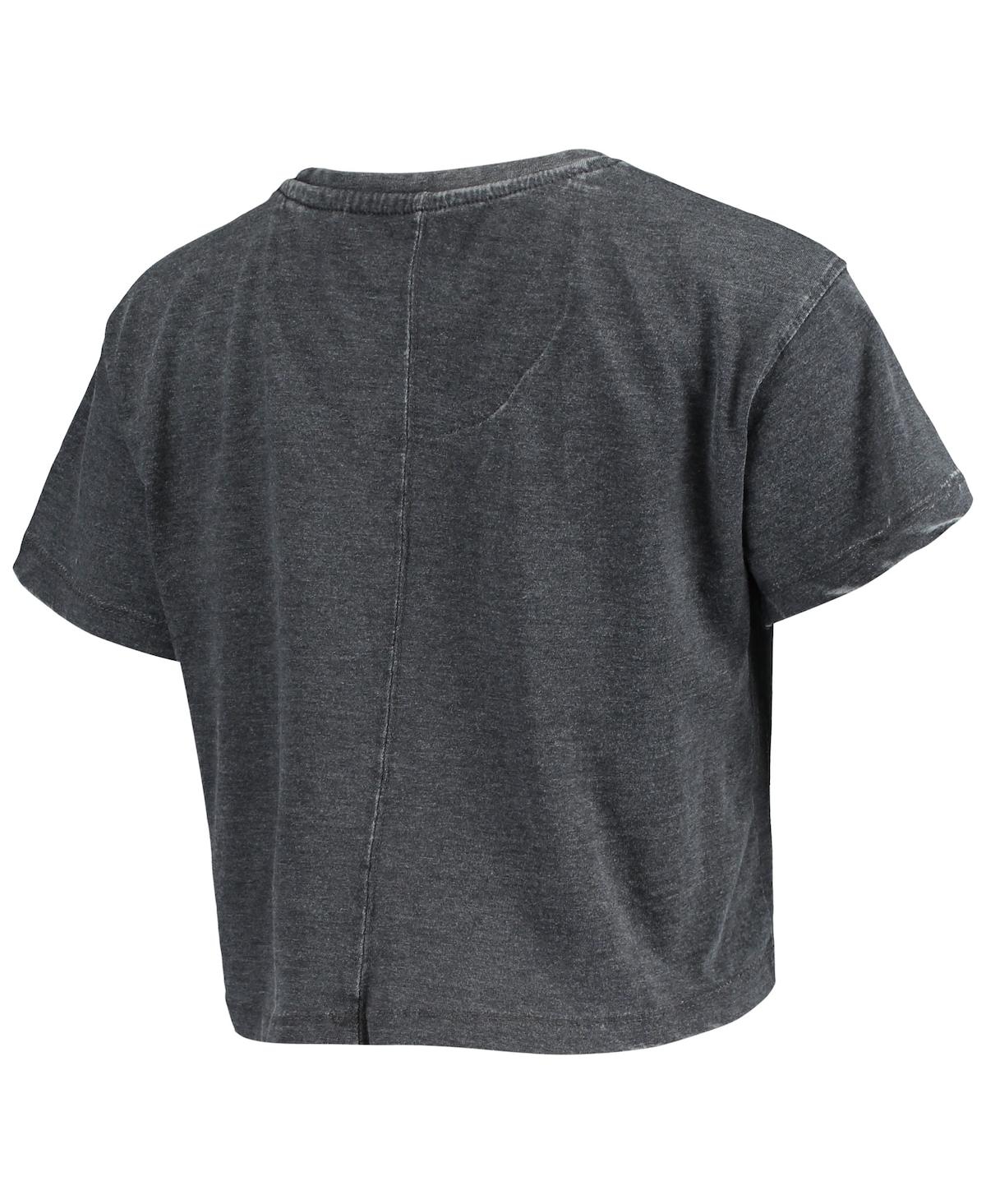 Women's PressboxTexas Tech Red Raiders Edith Vintage-Like Burnout Crop T-shirt - Black