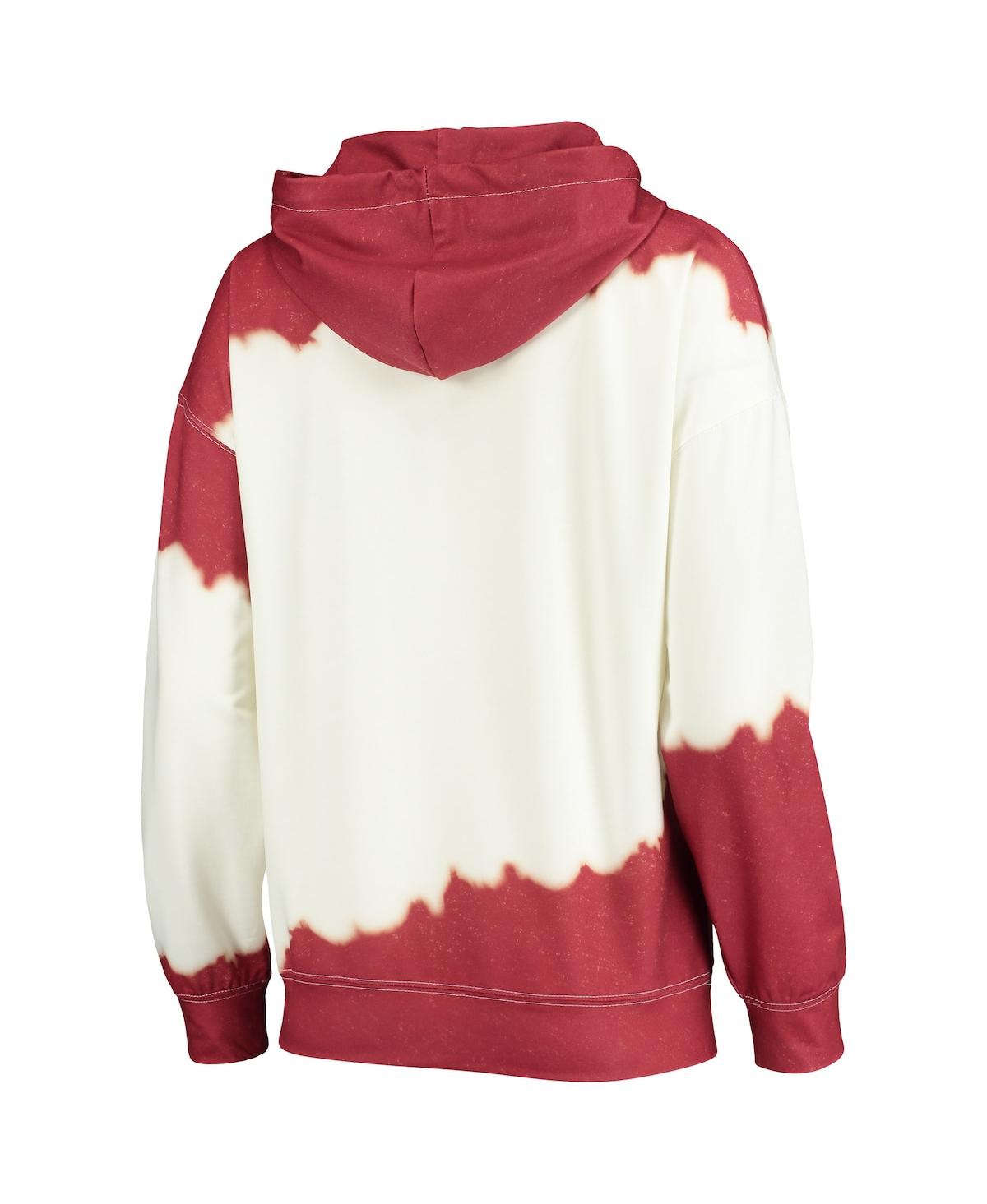 Gameday Couture Women's  White, Cardinal Iowa State Cyclones For The Fun Double Dip-dyed Pullover Hoo In White,cardinal