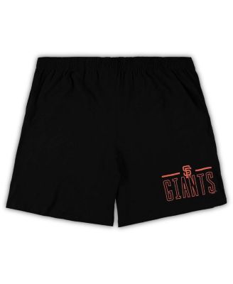 Men's Orange and Black San Francisco Giants Big and Tall T-shirt and Shorts Sleep Set