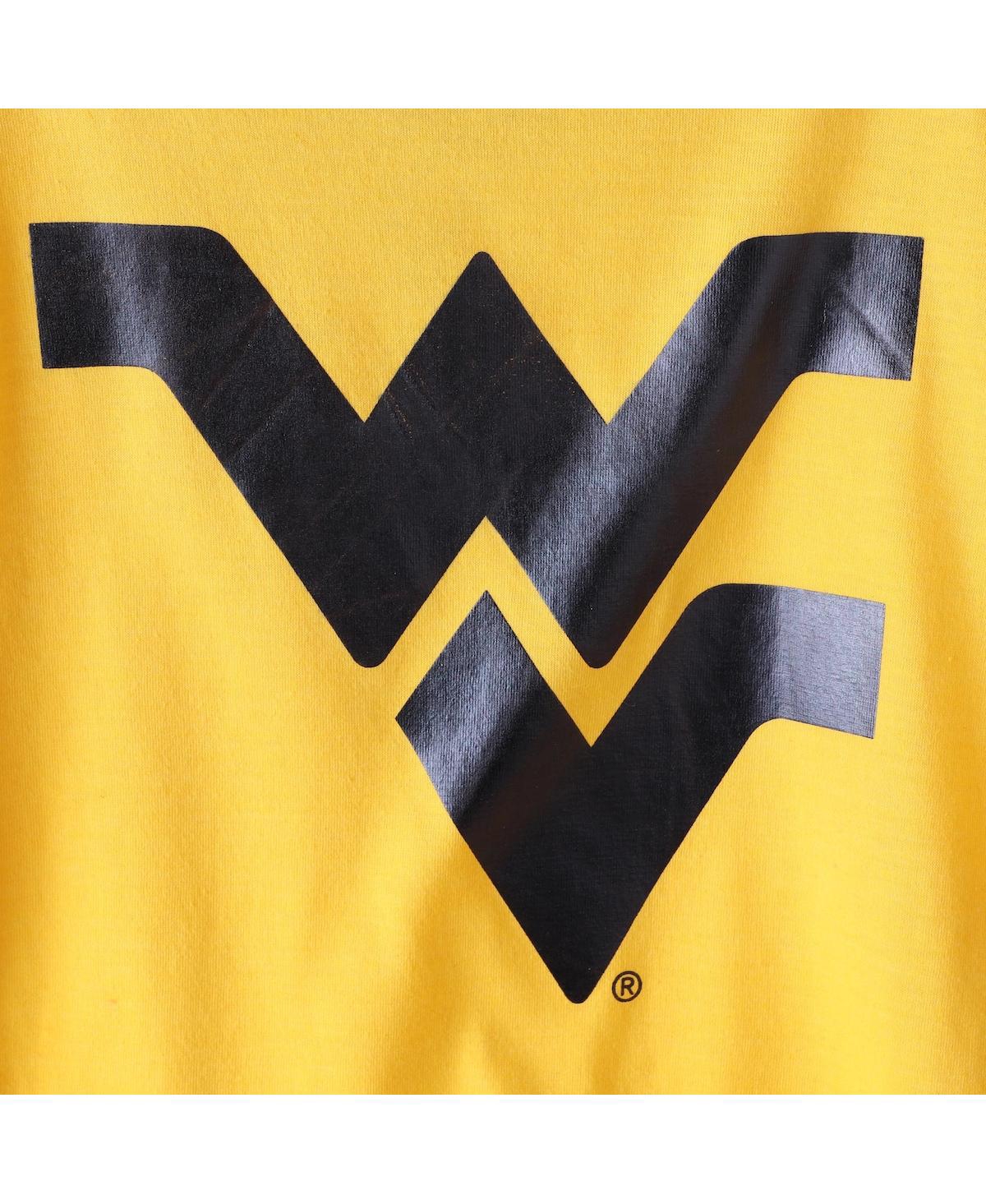 Shop Colosseum Women's  Gold West Virginia Mountaineers Trey Dolman Long Sleeve T-shirt