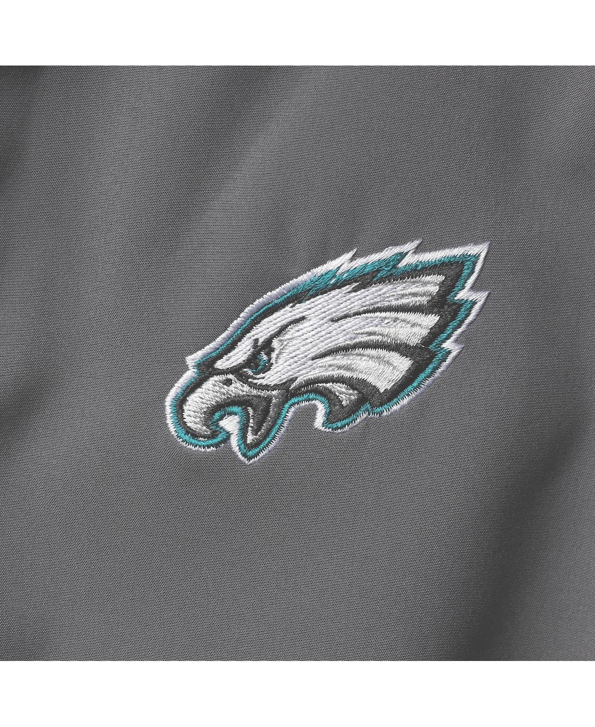 DUNBROOKE MEN'S DUNBROOKE CHARCOAL PHILADELPHIA EAGLES SONOMA SOFTSHELL FULL-ZIP JACKET 