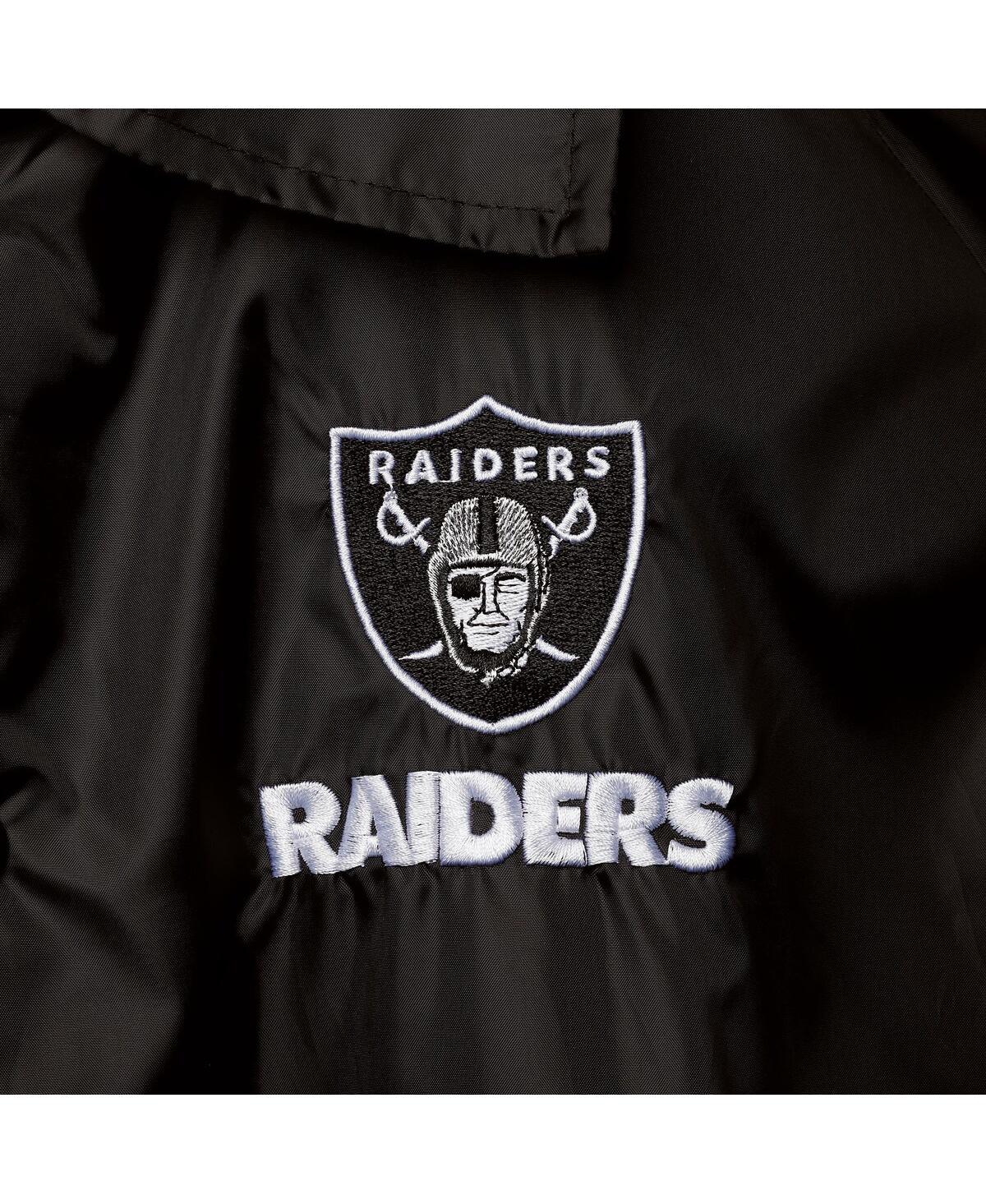 Men'sLas Vegas Raiders Coaches Classic Raglan Full-Snap Windbreaker Jacket - Black