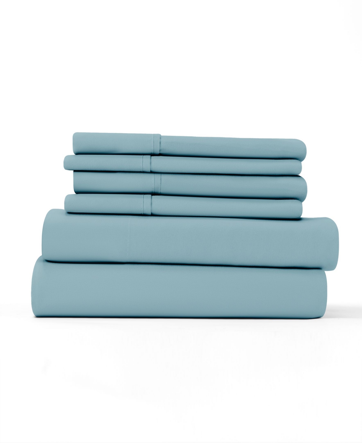 Ienjoy Home Solids In Style By The Home Collection 6 Piece Bed Sheet Set, King Bedding In Ocean