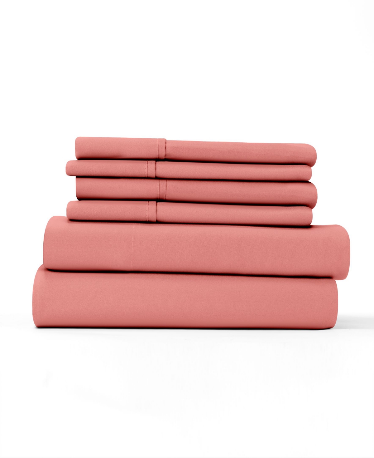 Shop Ienjoy Home Solids In Style By The Home Collection 6 Piece Bed Sheet Set, King In Clay