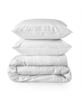 martha stewart homestead stripe duvet set