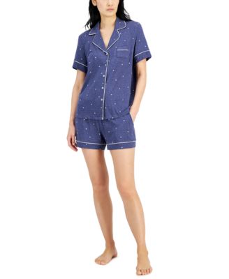 Photo 1 of SIZE M Alfani Women's Notch Collar & Shorts Pajama Set, 