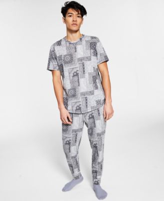 mens pajama jogger set