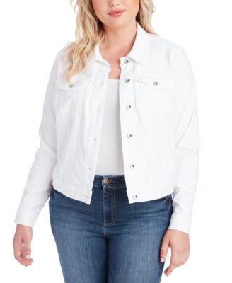 jessica simpson white denim jacket