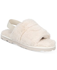 Men's Faux-Fur Slippers, Created for Macy's 