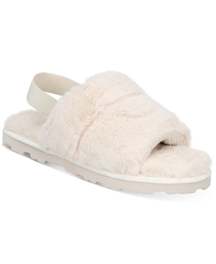 INC International Concepts Men's Faux-Fur Slippers, Created for - Macy's