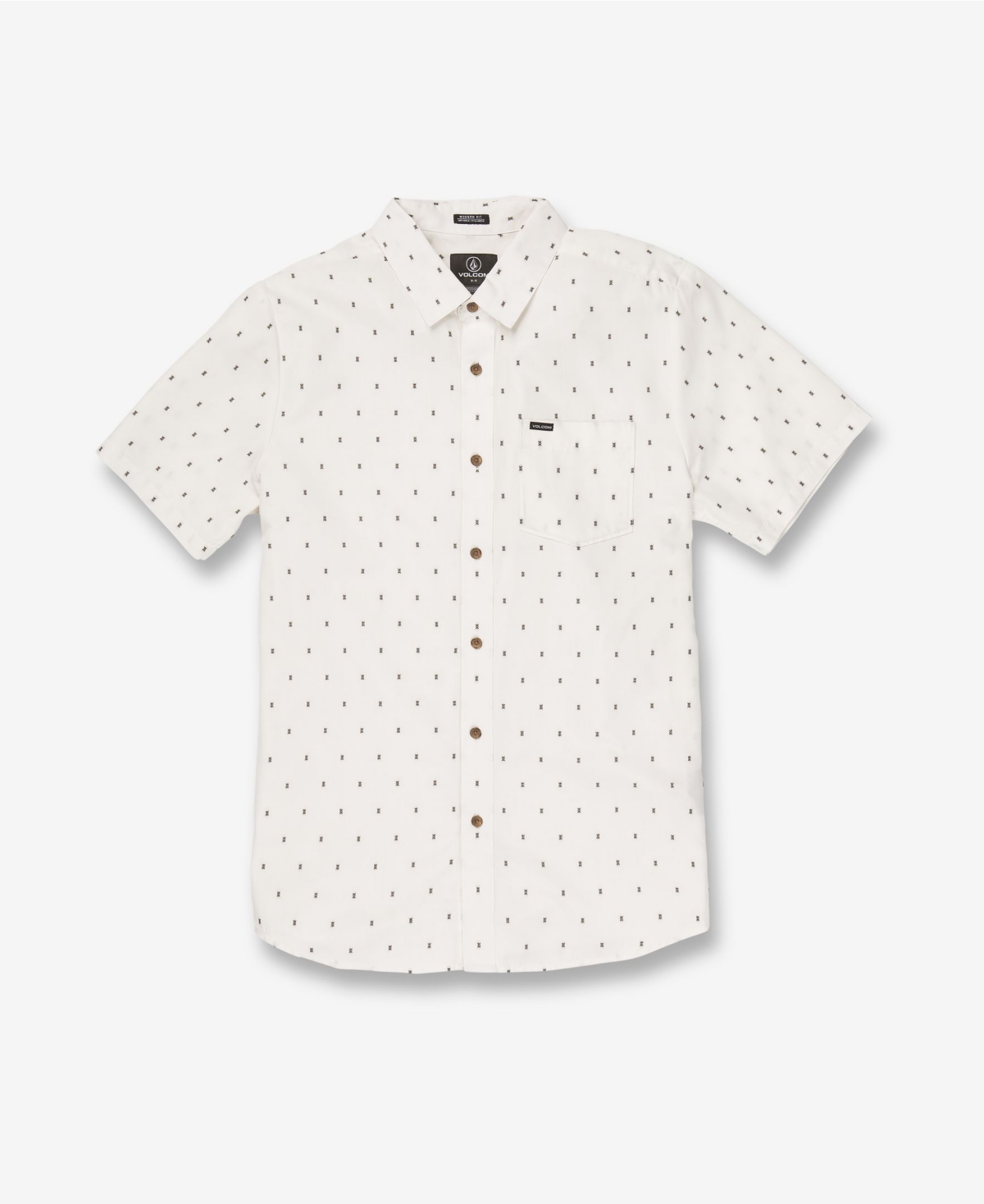 Shop Volcom Men's Janko Short Sleeve Shirt In Cloud