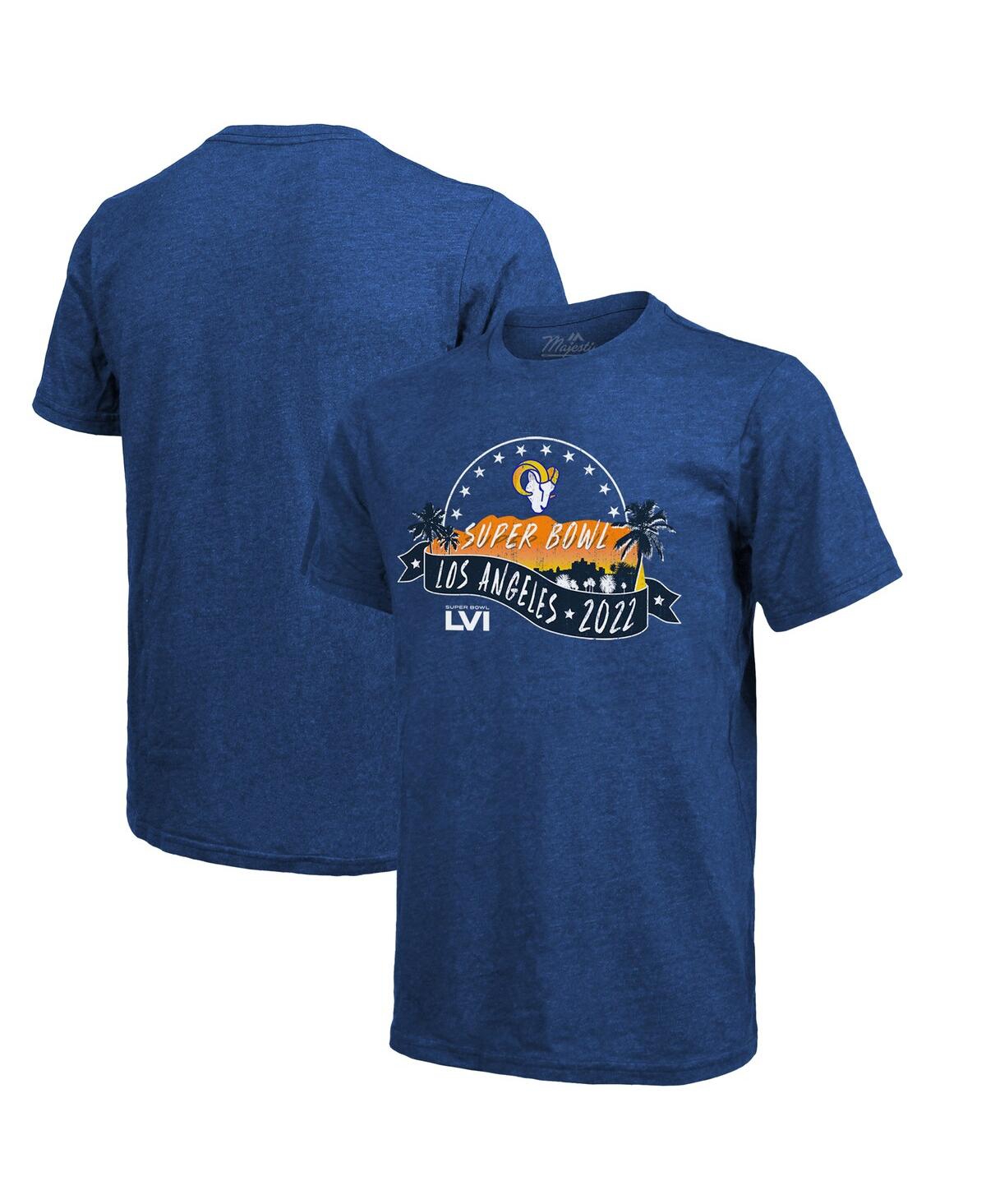 Men's Majestic ThreadsLos Angeles Rams Super Bowl Lvi Bound Hollywood T-shirt - Royal