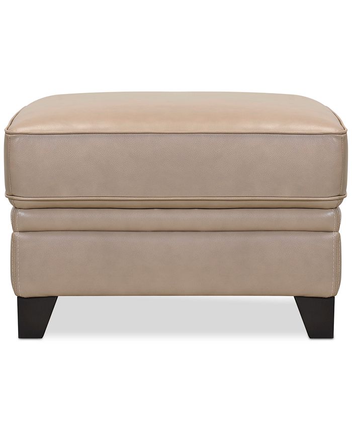 Furniture CLOSEOUT! Ciarah Leather Ottoman, Created for Macy's Macy's
