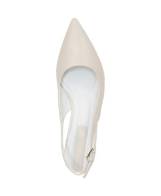 Women's Racer Pointed Toe Block Heel Slingback Pumps