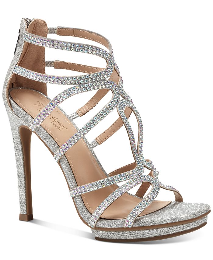 Thalia Sodi Women's Remini Embellished Evening Sandals - Macy's