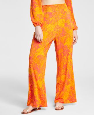 Bar III - Women's Printed Wide-Leg Pants