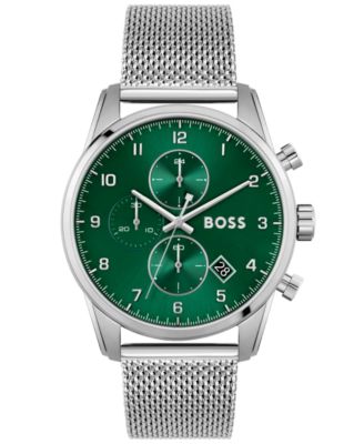 Hugo Boss - Men's Chronograph Stainless Steel Mesh Bracelet Watch 44mm