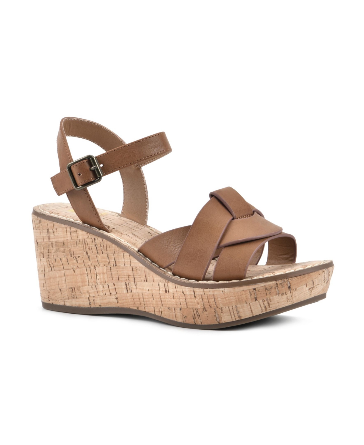 WHITE MOUNTAIN WOMEN'S SIMPLE WEDGE SANDALS WOMEN'S SHOES
