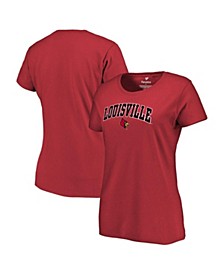 Women's Branded Red Louisville Cardinals Campus T-shirt