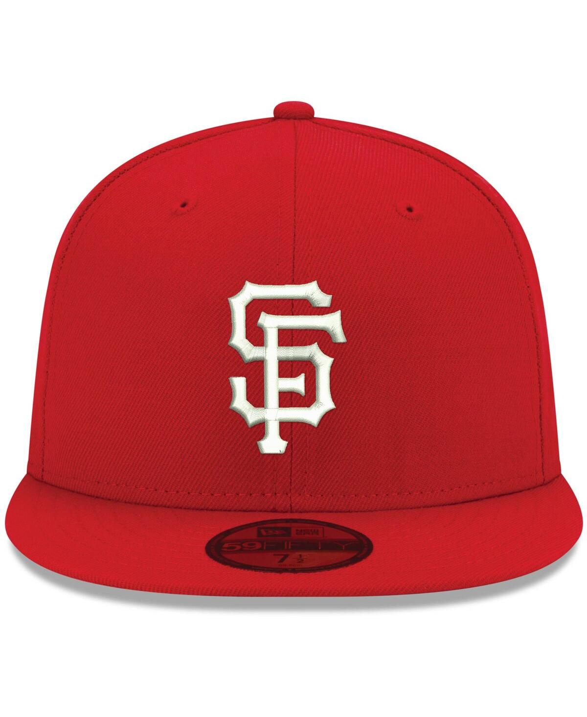 Men's New EraSan Francisco Giants Logo White 59FIFTY Fitted Hat - Red