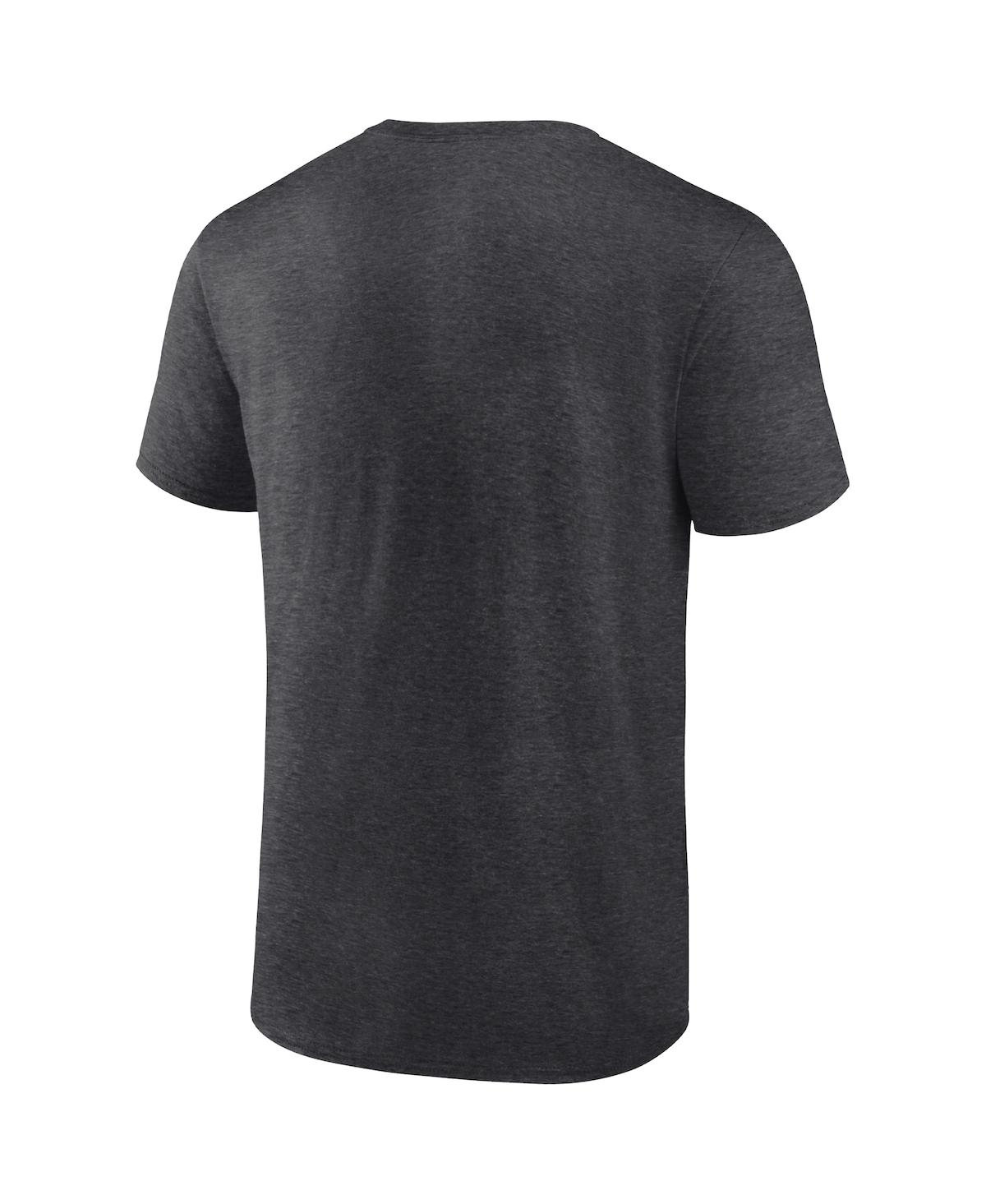 Men's FanaticsLas Vegas Raiders 2021 Nfl Playoffs Bound Lights Action T-shirt - Heathered Charcoal