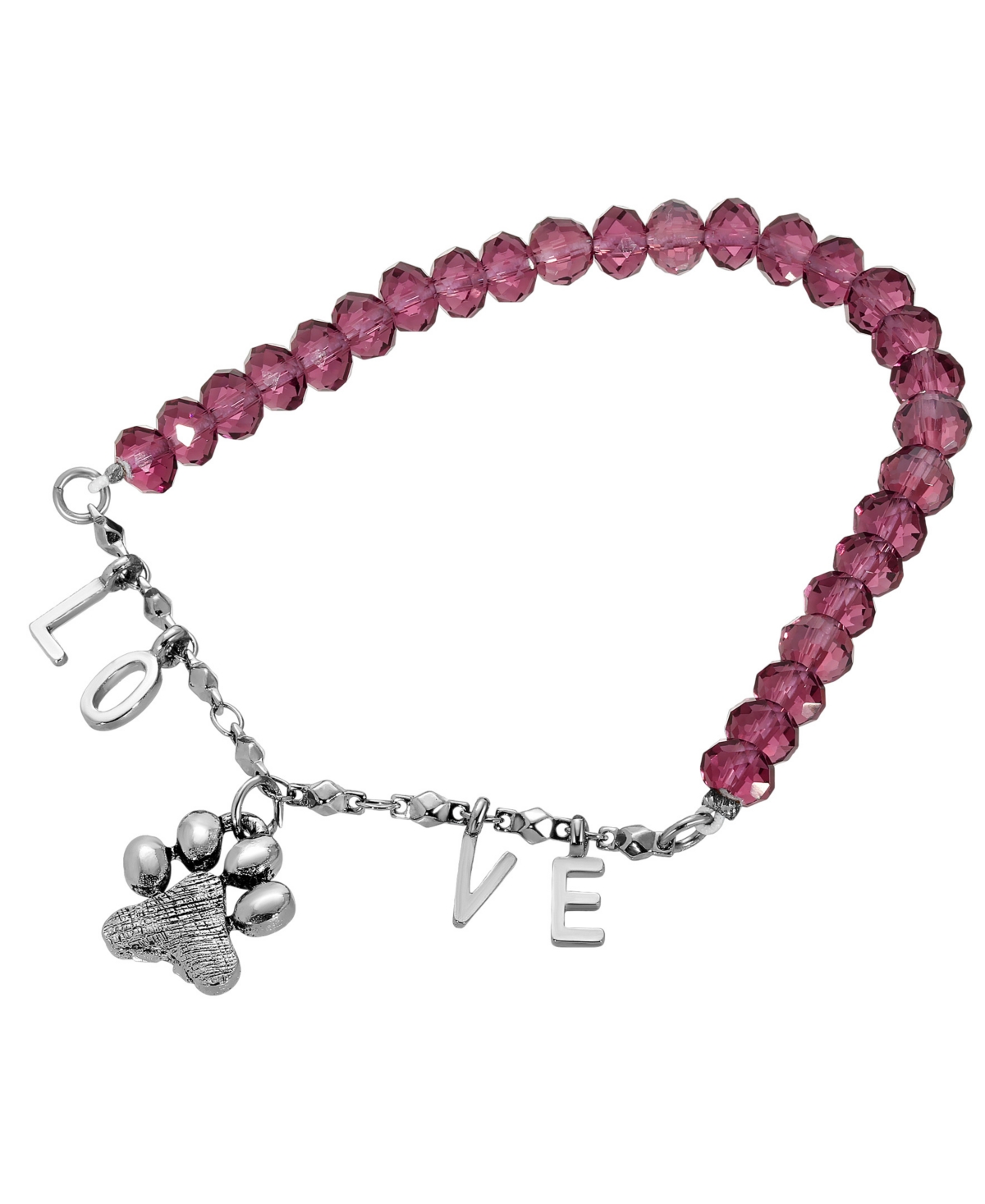 2028 Women's Love Animal Paw Bracelet In Purple