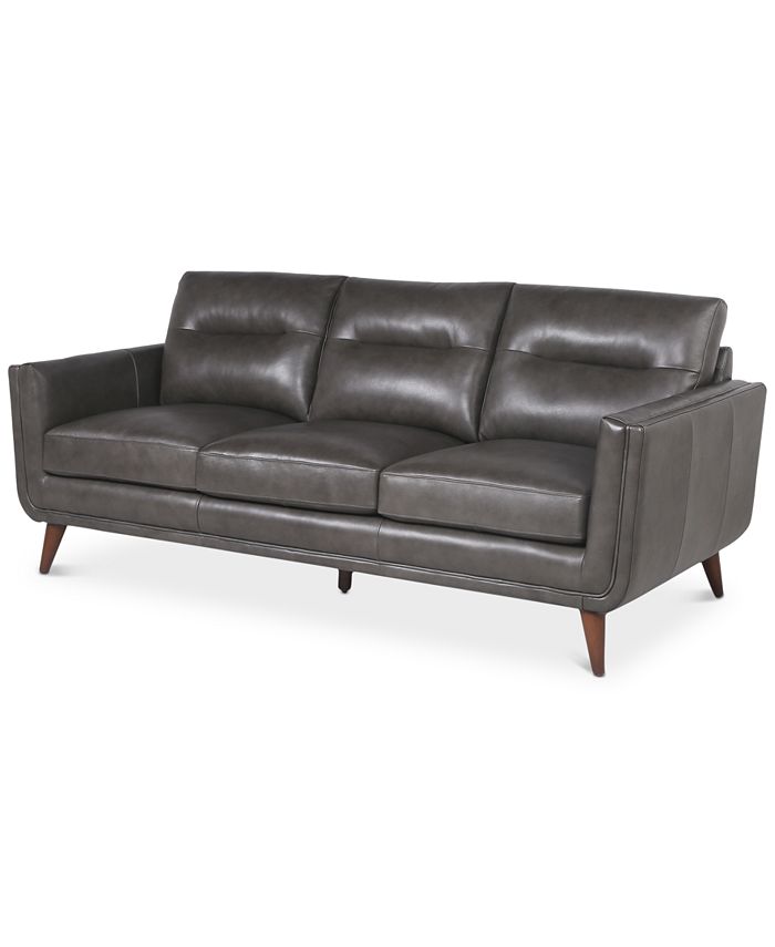 Madysson 84 Tufted Back Leather Sofa