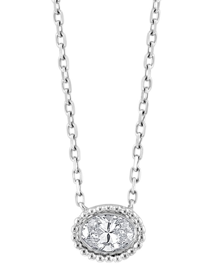 EFFY Collection EFFY® Diamond Oval 18" Pendant Necklace (1/3 ct. t.w
