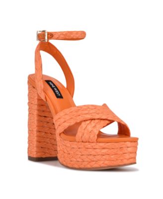 womens orange dress sandals