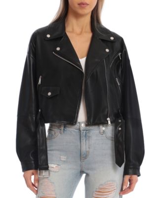Avec Les Filles - Oversized Faux Leather Jacket