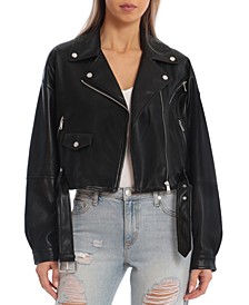 Oversized Faux Leather Jacket