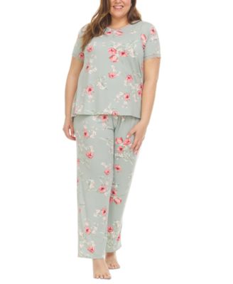 Flora by Flora Nikrooz - Plus Size Kerin Printed Pajama Set
