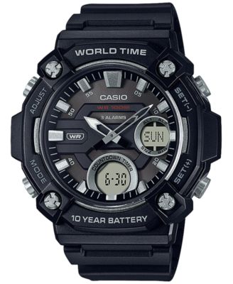 Casio - Men's Analog Digital Black Resin Strap Watch 48mm